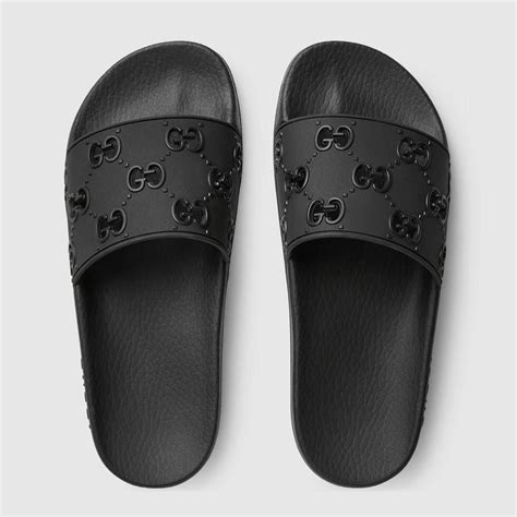 all black gucci slides|Gucci slides outlet.